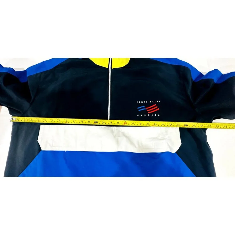 Perry Ellis Colorblock Jacket - Red, Blue, Yellow - Picture 7 of 8